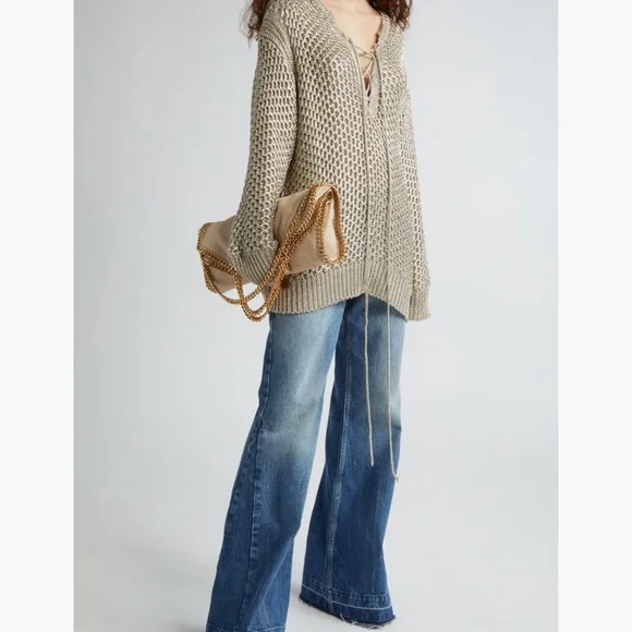 Stella McCartney Falabella Cream Shoulder Bag with Gold Chain - Picture 16 of 16